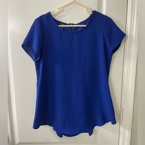 Alfani Royal Blue Short Sleeve Blouse - excellent preloved condition